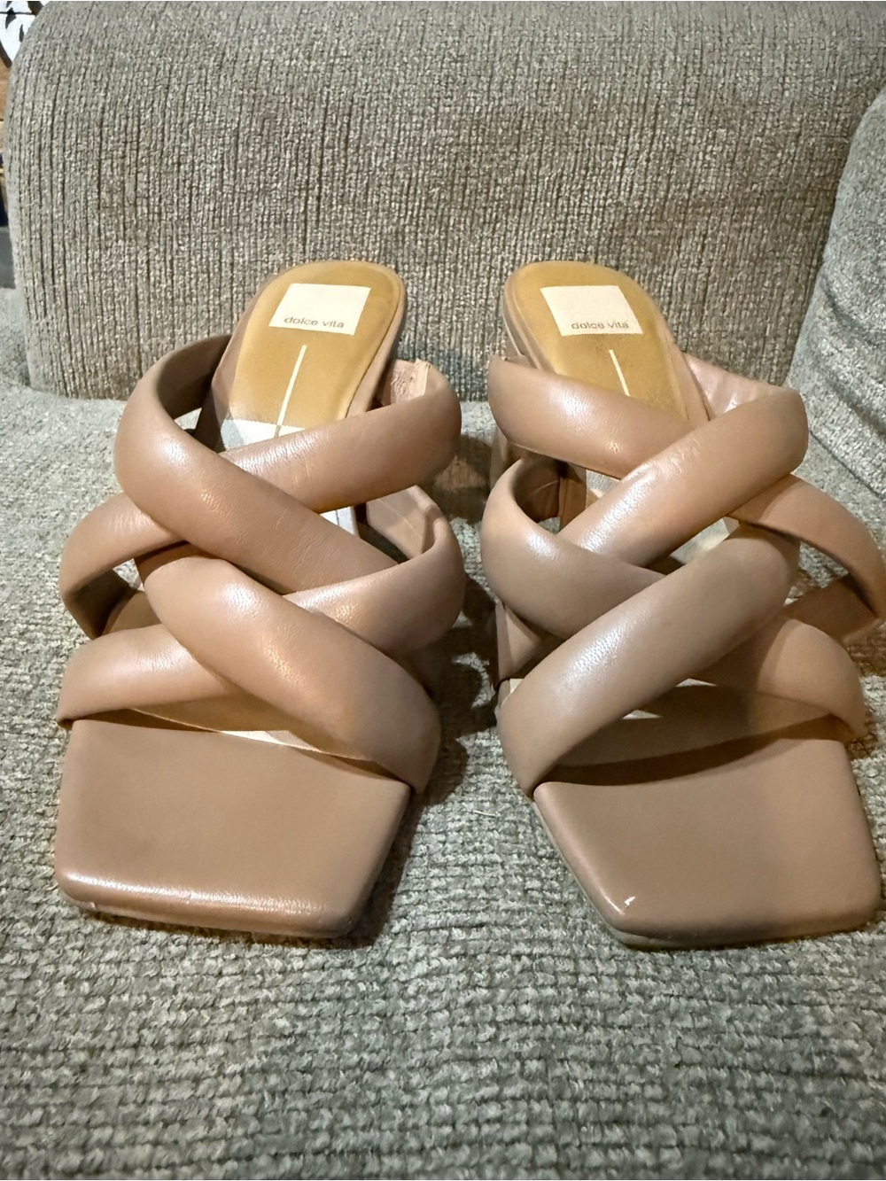 Dolce Vita Women's Taupe Braided Slide Mules